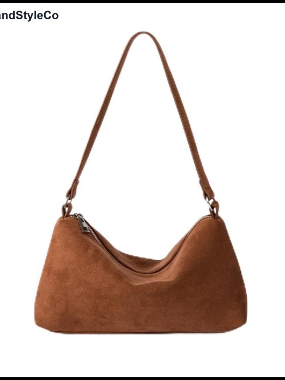 Faux Suede Shoulder Handbag Classic Underarm Bag Tote Purse
